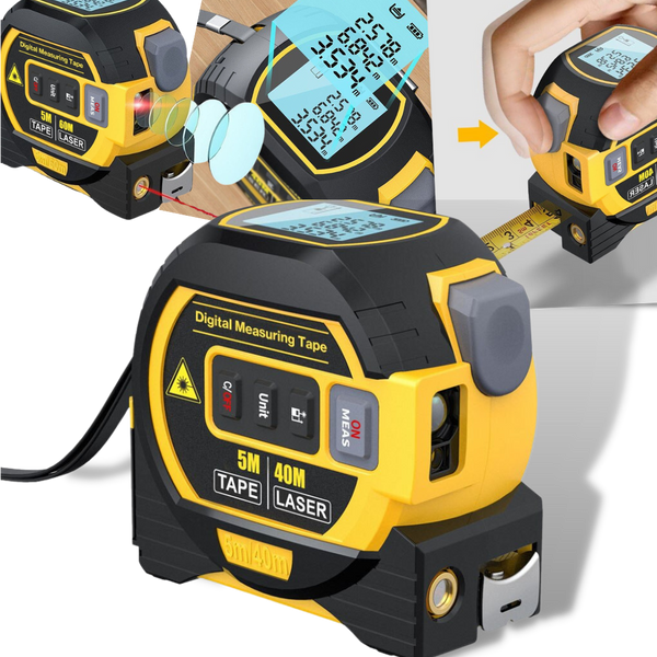 Mètre à ruban laser 3-en-1