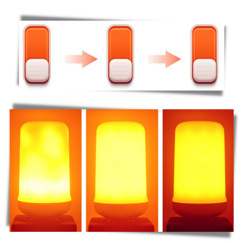 Lampe LED effet flamme