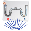 Lot de 12 bâtonnets de nettoyage pour évier
