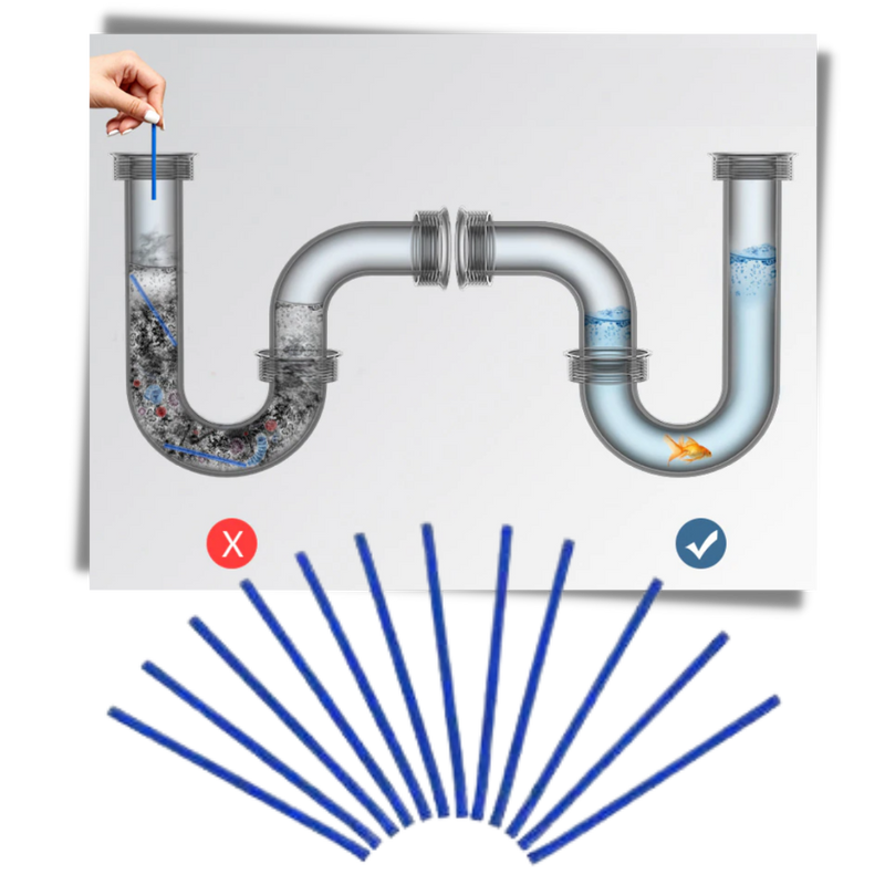 Lot de 12 bâtonnets de nettoyage pour évier