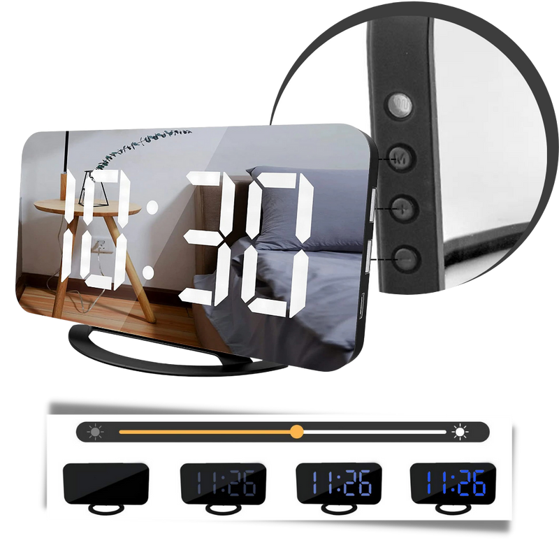 Miroir-réveil numérique multifonctionnel