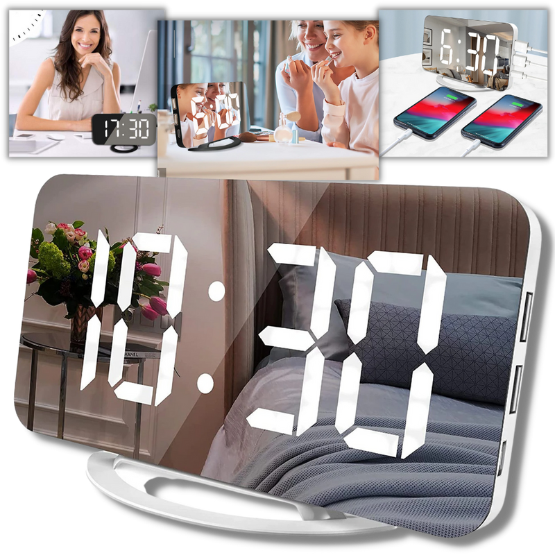 Miroir-réveil numérique multifonctionnel