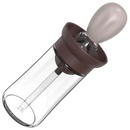 Bouteille d'huile en verre avec pinceau