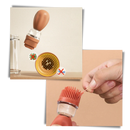 Bouteille d'huile en verre avec pinceau