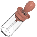 Bouteille d'huile en verre avec pinceau