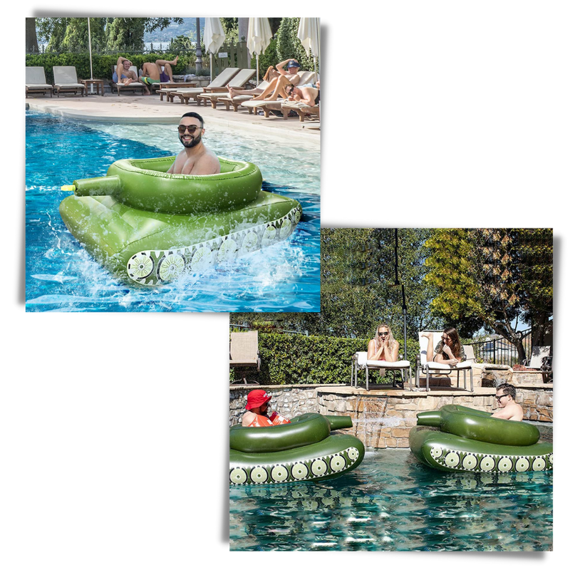 Char d'assaut gonflable pour piscine