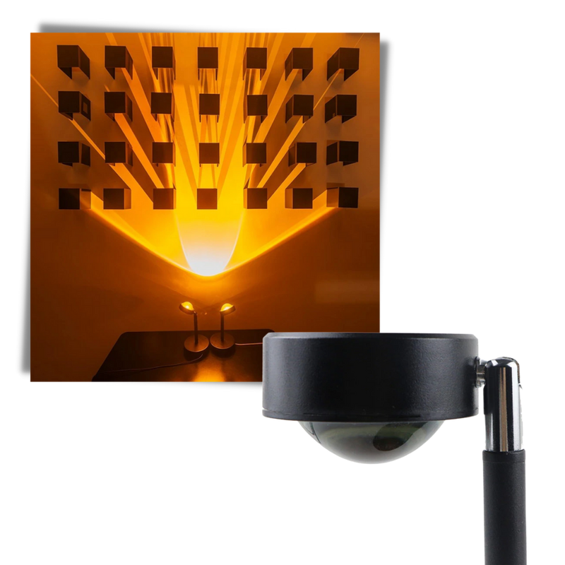 Lampe de bureau avec projecteur de lumière colorée LED