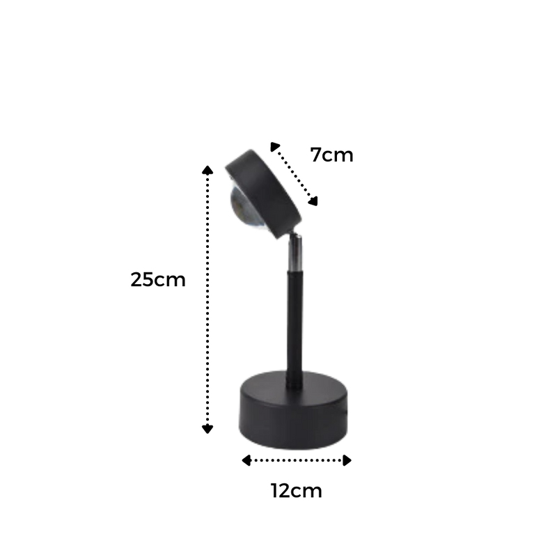 Lampe de bureau avec projecteur de lumière colorée LED