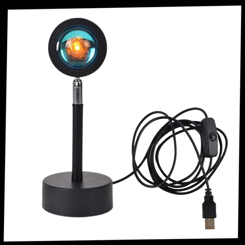 Lampe de bureau avec projecteur de lumière colorée LED