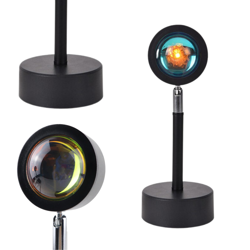 Lampe de bureau avec projecteur de lumière colorée LED