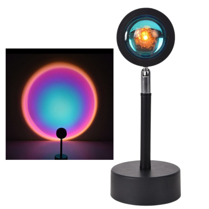Lampe de bureau avec projecteur de lumière colorée LED