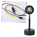 Lampe de bureau avec projecteur de lumière colorée LED