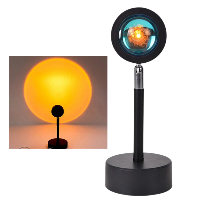 Lampe de bureau avec projecteur de lumière colorée LED