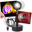 Lampe de bureau avec projecteur de lumière colorée LED