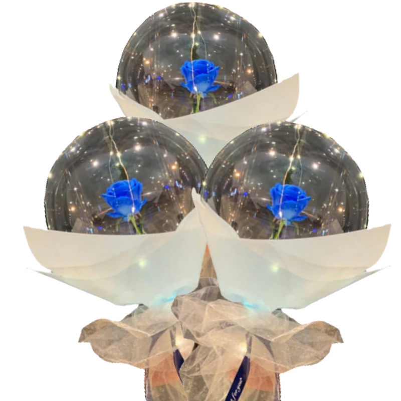 Magnifique ballon LED à rose en DIY