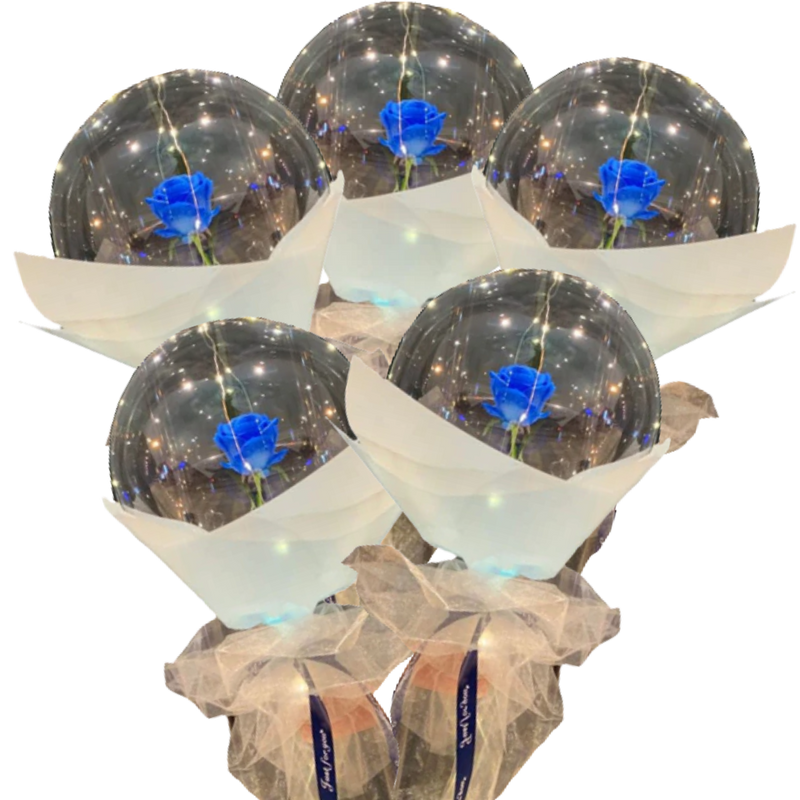 Magnifique ballon LED à rose en DIY