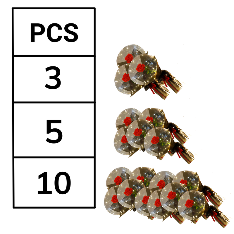 Magnifique ballon LED à rose en DIY