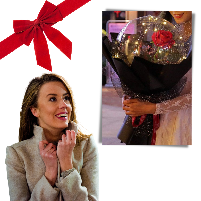 Magnifique ballon LED à rose en DIY