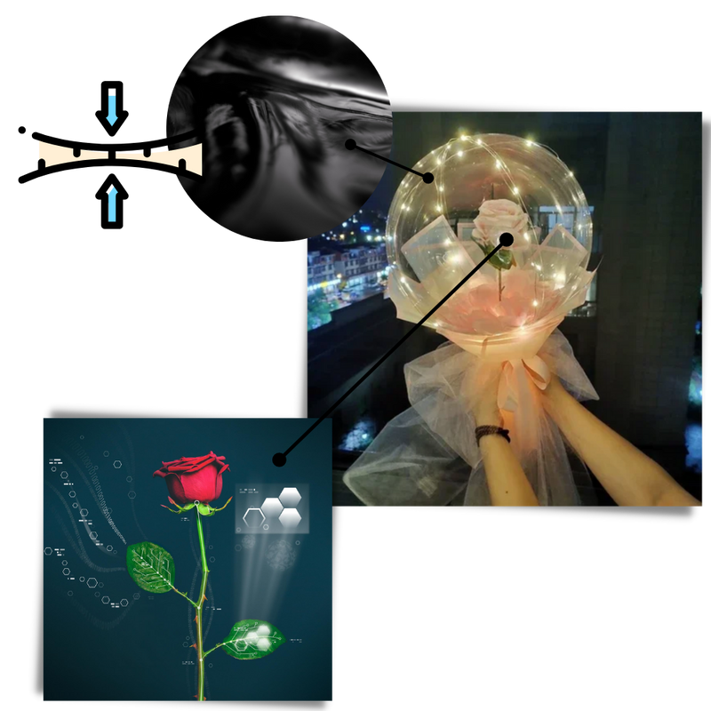 Magnifique ballon LED à rose en DIY