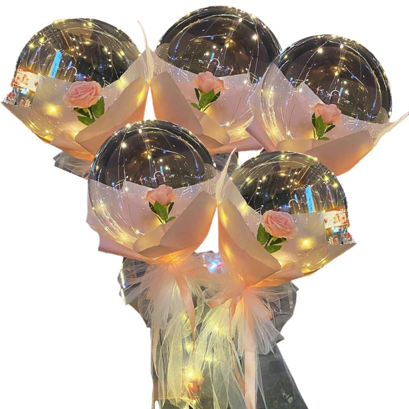 Magnifique ballon LED à rose en DIY