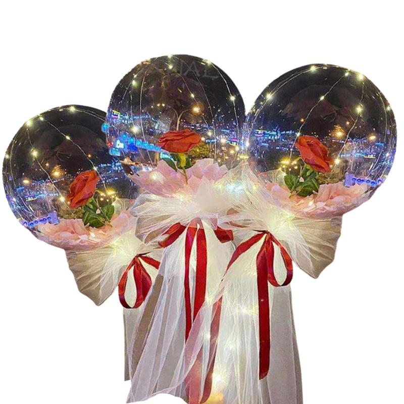 Magnifique ballon LED à rose en DIY