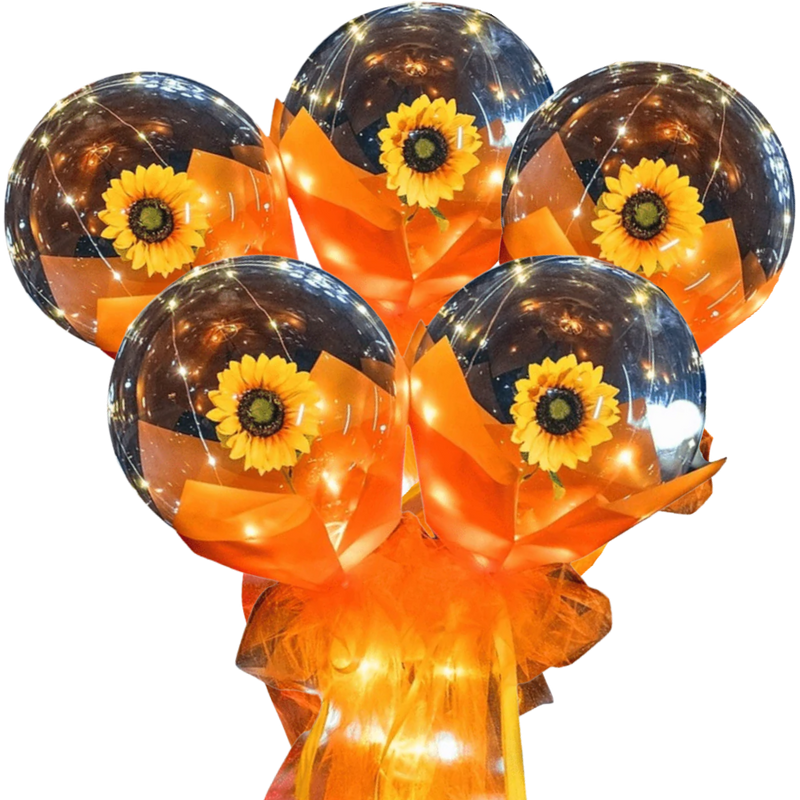 Magnifique ballon LED à rose en DIY