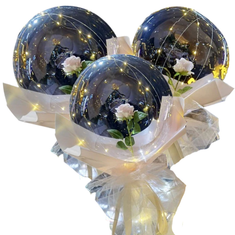 Magnifique ballon LED à rose en DIY