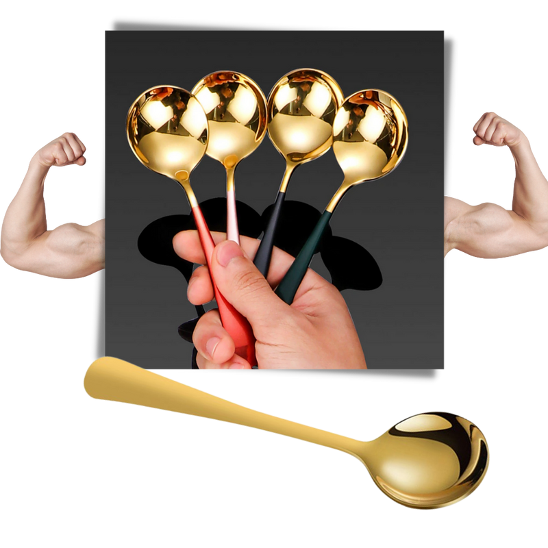 Lot de 2 cuillères en acier inoxydable