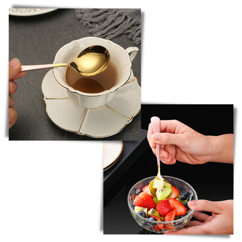 Lot de 2 cuillères en acier inoxydable