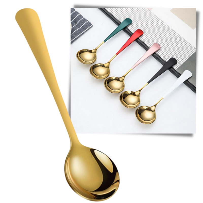 Lot de 2 cuillères en acier inoxydable