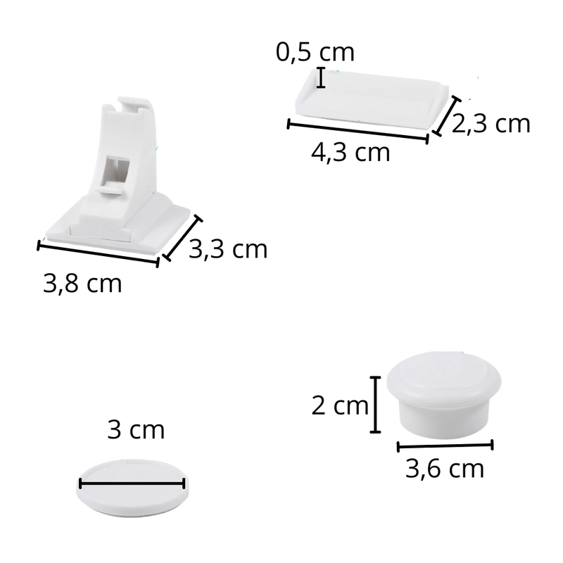 Lot de 4 serrures magnétiques d'armoires pour la sécurité des enfants