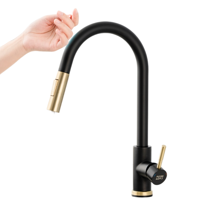 Robinet de cuisine flexible avec capteur