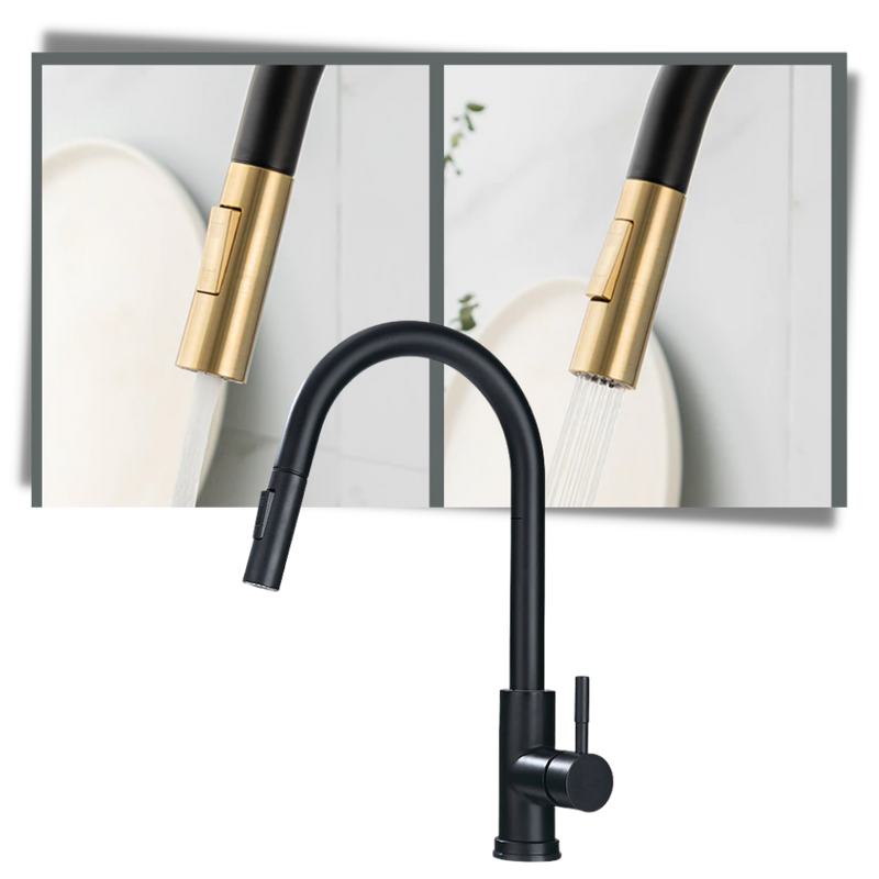 Robinet de cuisine flexible avec capteur