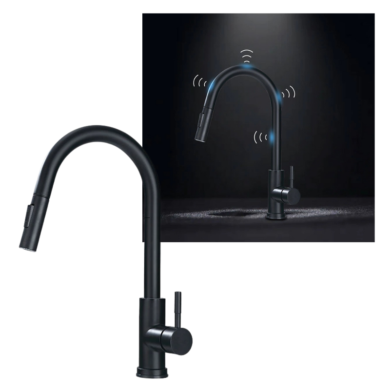 Robinet de cuisine flexible avec capteur