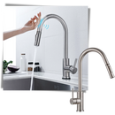 Robinet de cuisine flexible avec capteur