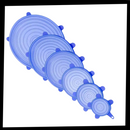 6 couvercles extensibles en silicone