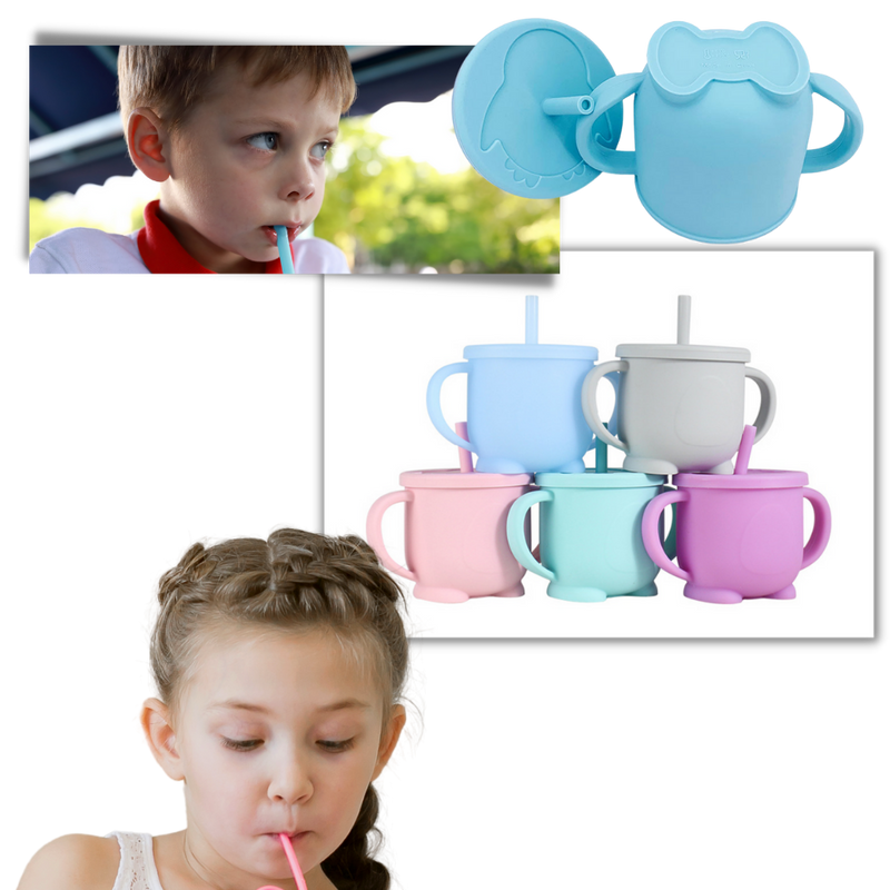 Tasse à bec en silicone pour bébés