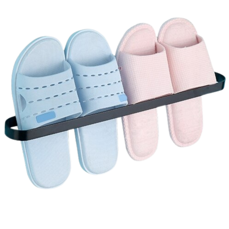 Support mural en aluminium pour pantoufles