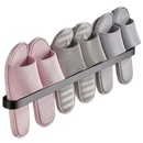 Support mural en aluminium pour pantoufles