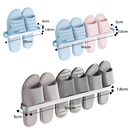 Support mural en aluminium pour pantoufles