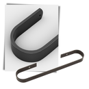 Support mural en aluminium pour pantoufles