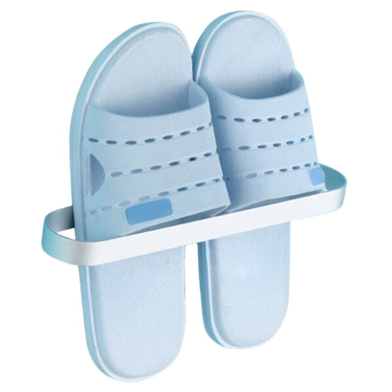 Support mural en aluminium pour pantoufles