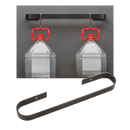 Support mural en aluminium pour pantoufles