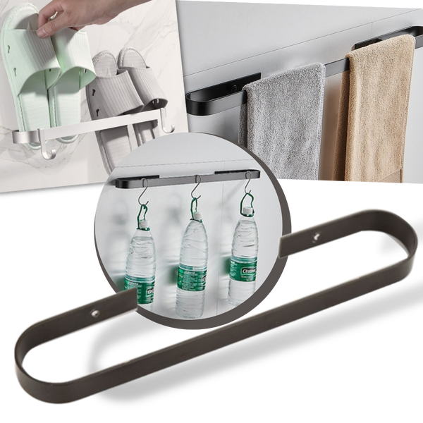 Support mural en aluminium pour pantoufles