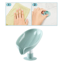 Porte-savon en forme de feuille avec égouttoir