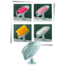 Porte-savon en forme de feuille avec égouttoir