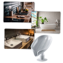 Porte-savon en forme de feuille avec égouttoir