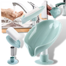 Porte-savon en forme de feuille avec égouttoir