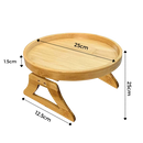 Table d'accoudoir en bois pliable