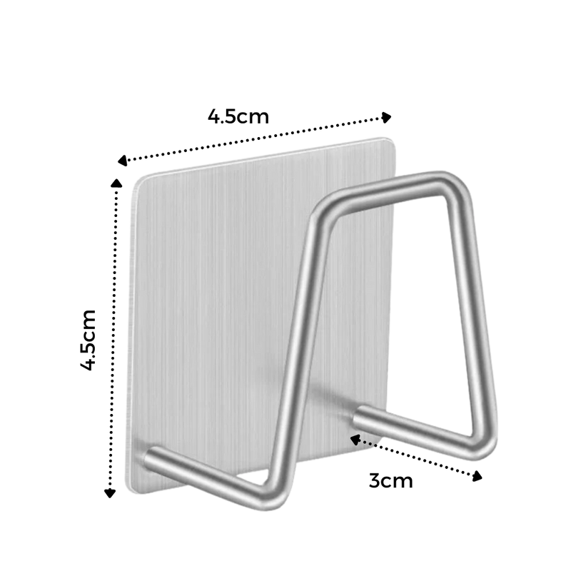 Lot de 2 porte-éponge en acier inoxydable